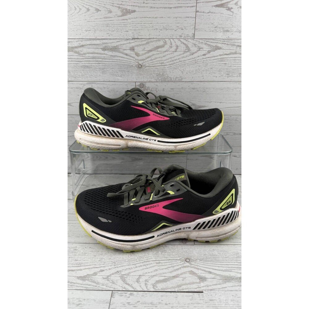 Brooks Adrenaline GTS 23 120381-1D-037 Black 6.5D Womens Road Running Shoes #573